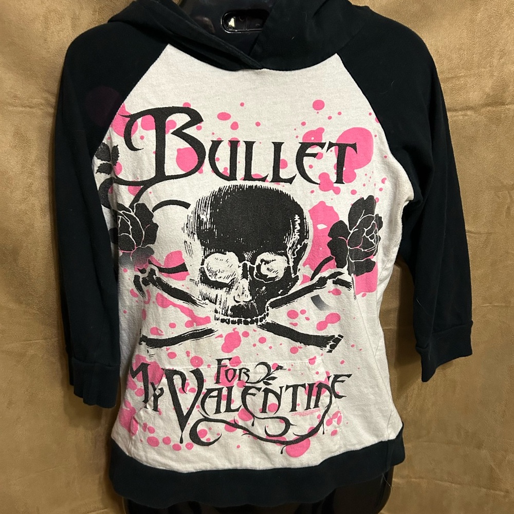 Y2K Goth Band Hoodie / Shirt Bullet for My Valentine Metal Band - Black and Pink